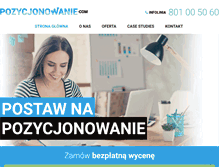 Tablet Screenshot of pozycjonowanie.com